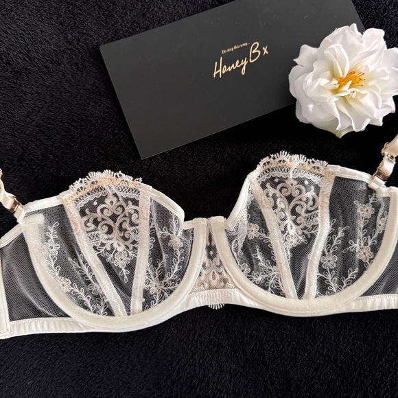 Honey Birdette Gabrielle Ivory Bra 32D - Picture 10 of 13
